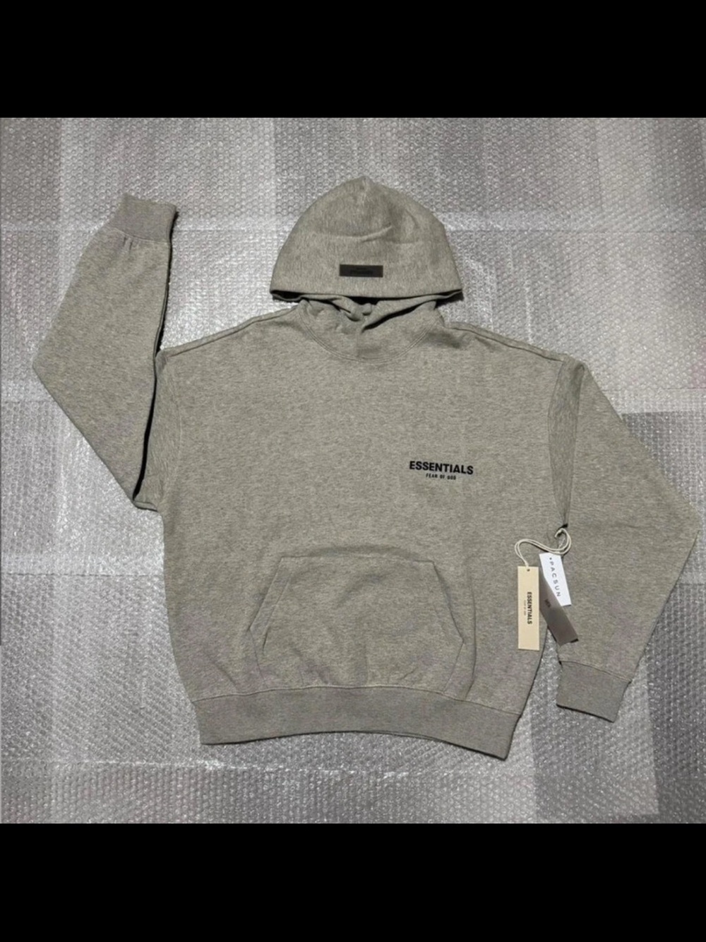 Essentials Men’s Heather Grey Pullover Hoodie
